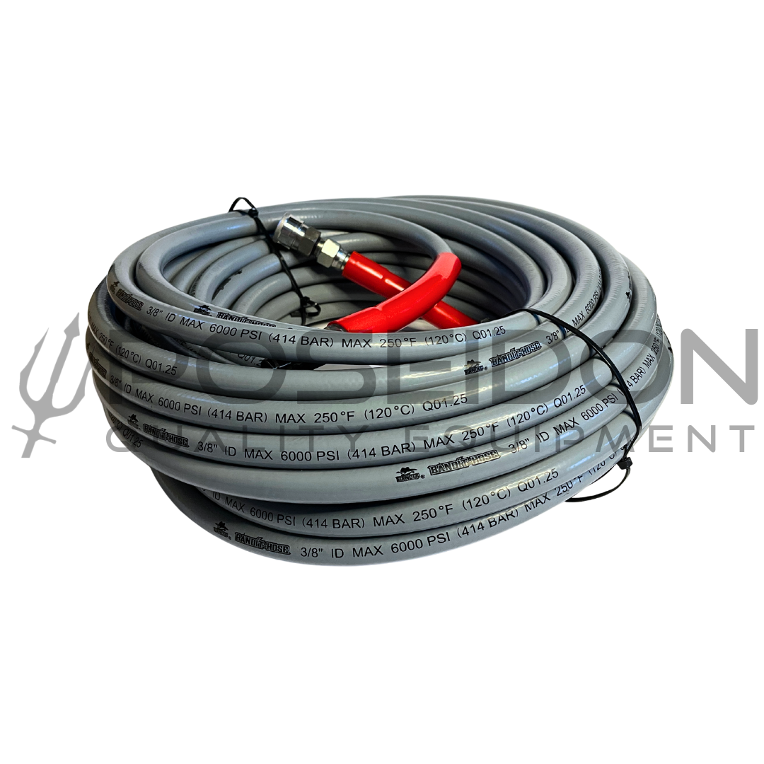 Bandit Hose 3/8" x 100' 6000 PSI High Pressure Hose, Smooth