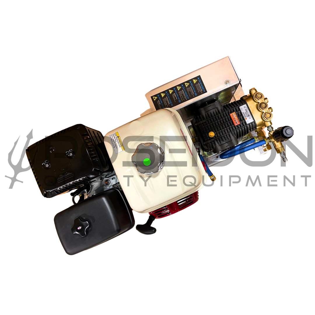 5.5 GPM 3000PSI Pressure Washer Pull Start Bandit Skid | Honda X390 Belt Drive