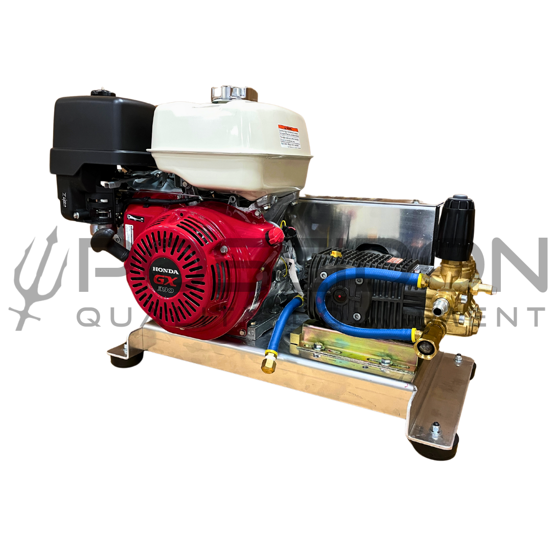 5.5 GPM 3000PSI Pressure Washer Pull Start Bandit Skid | Honda X390 Belt Drive