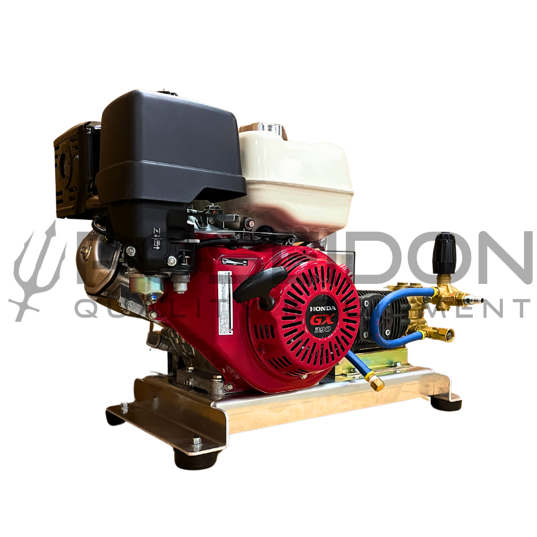 5.5 GPM 3000PSI Pressure Washer Pull Start Bandit Skid | Honda X390 Belt Drive