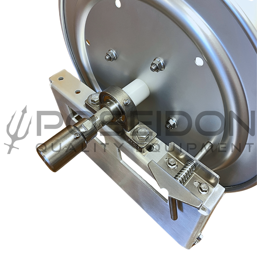 Poseidon 12" Aluminum Hose Reel SS Manifold 300ft