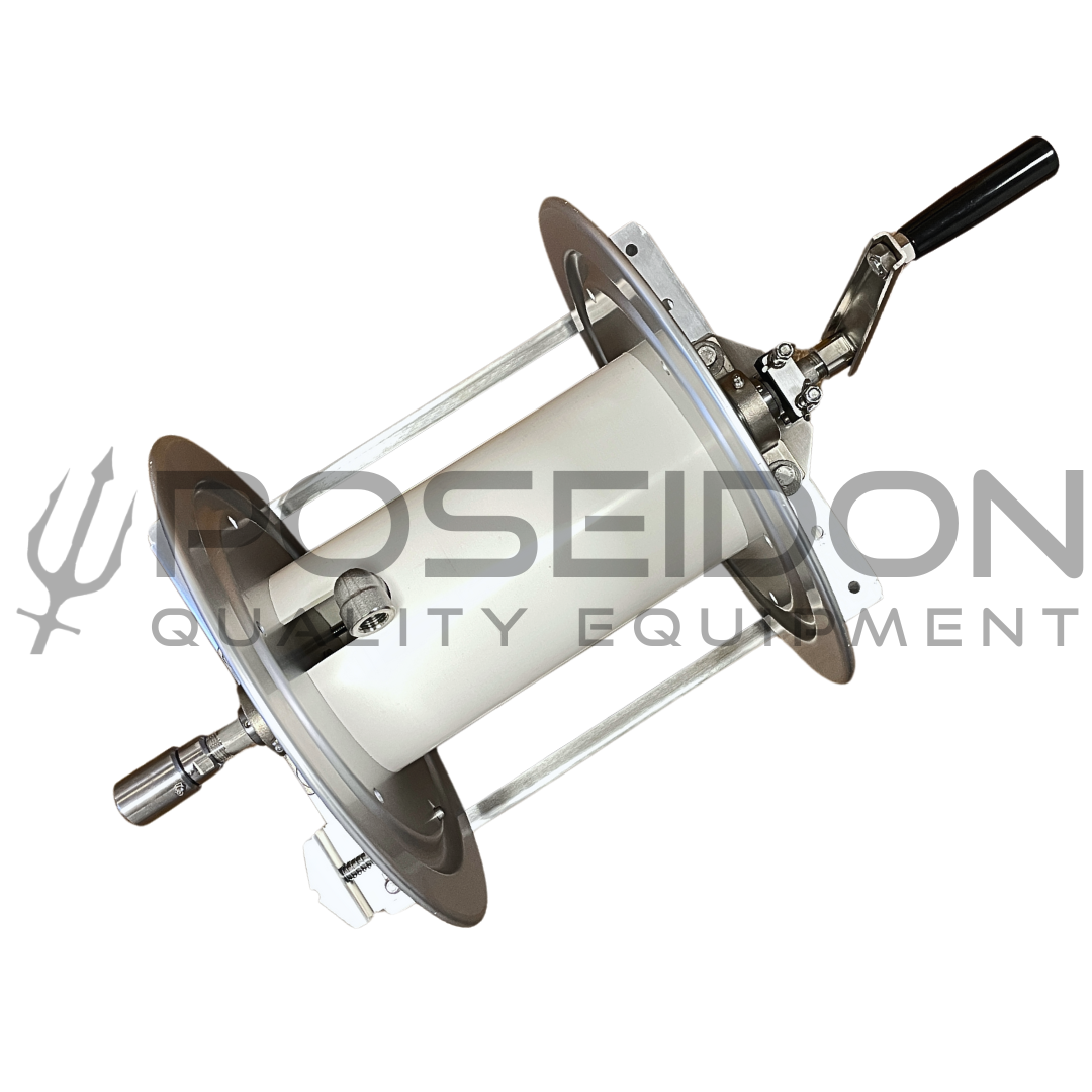 Poseidon 12" Aluminum Hose Reel SS Manifold 300ft