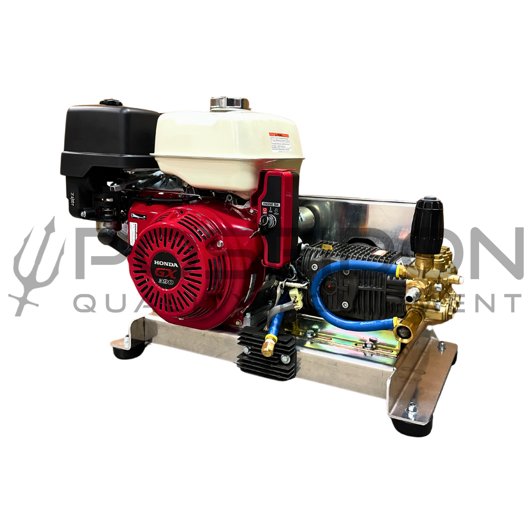 5.5 GPM 3000PSI Pressure Washer Electric Start Bandit Skid | Honda X390 Belt Drive