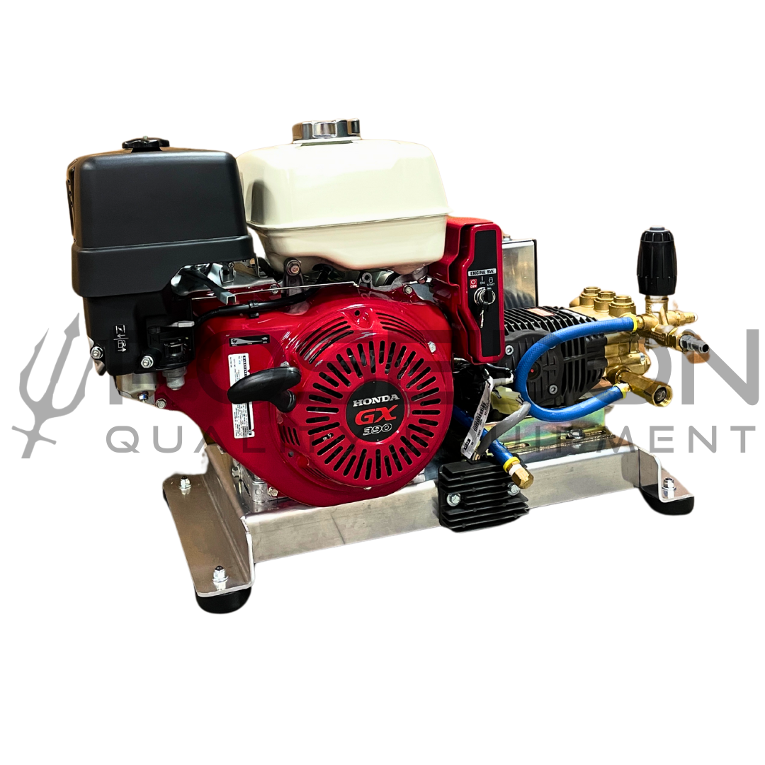 5.5 GPM 3000PSI Pressure Washer Electric Start Bandit Skid | Honda X390 Belt Drive