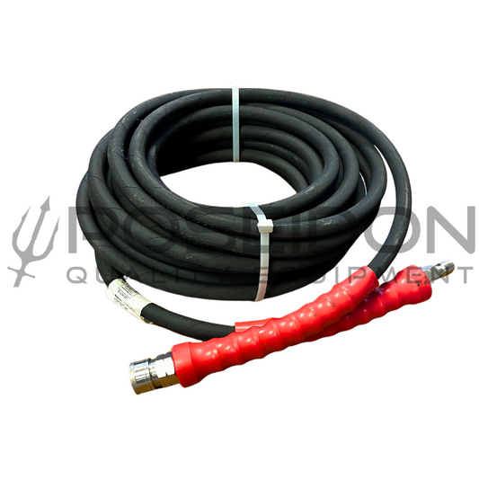 3/8" x 50' 6000 PSI High Pressure Hose with QC, DB Black