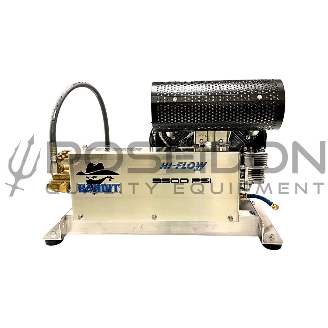 8.0 GPM 3500PSI Pressure Washer Electric Start Bandit Skid | Honda GX690 Belt Drive