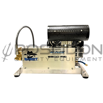 8.0 GPM 3500PSI Pressure Washer Electric Start Bandit Skid | Honda GX690 Belt Drive