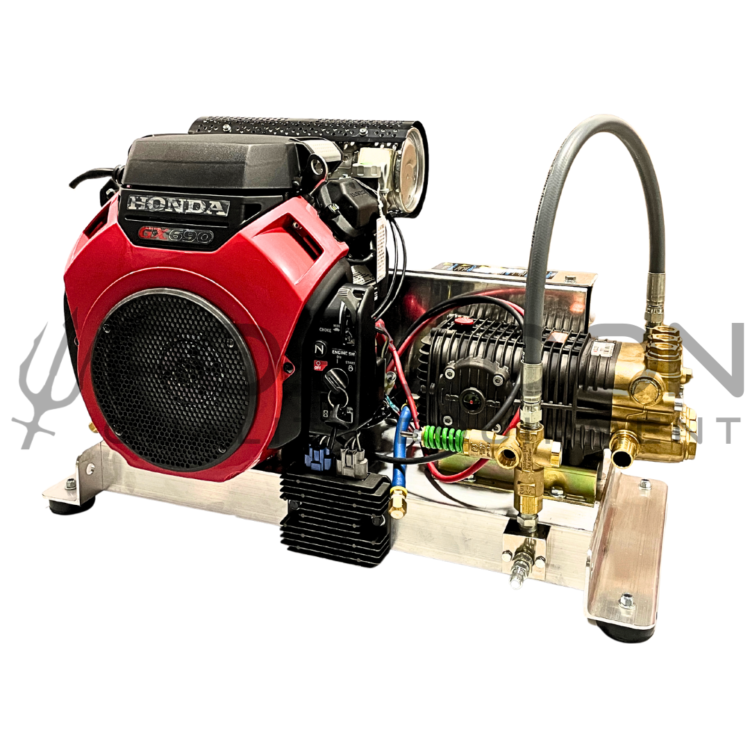 8.0 GPM 3500PSI Pressure Washer Electric Start Bandit Skid | Honda GX690 Belt Drive