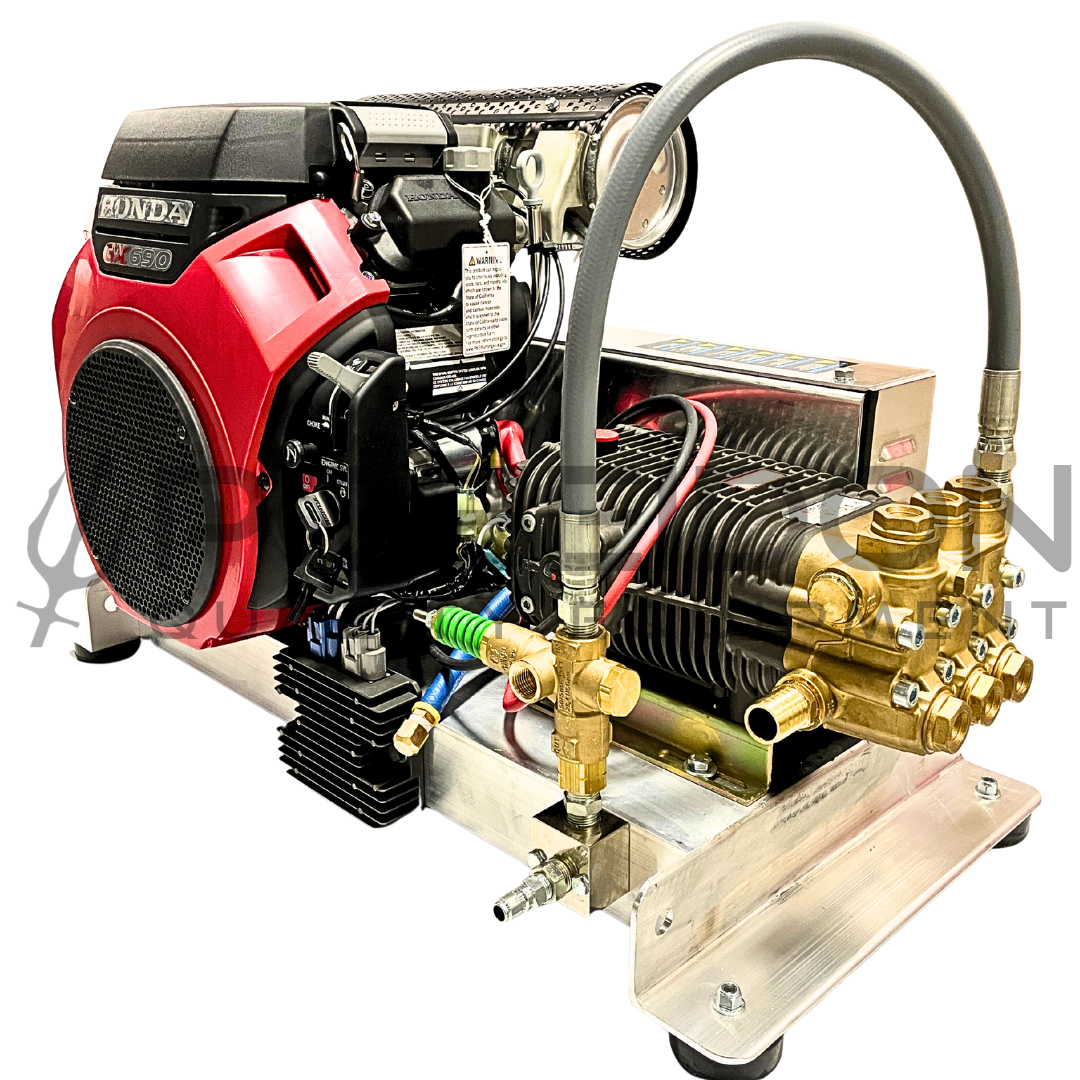 8.0 GPM 3500PSI Pressure Washer Electric Start Bandit Skid | Honda GX690 Belt Drive
