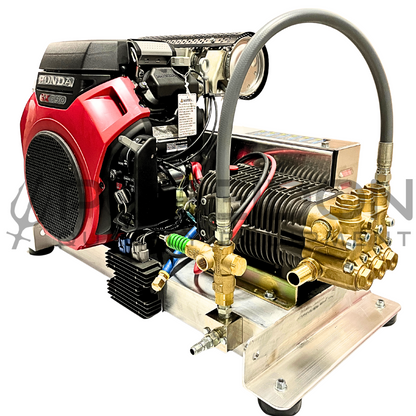 8.0 GPM 3500PSI Pressure Washer Electric Start Bandit Skid | Honda GX690 Belt Drive