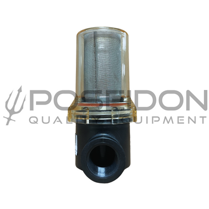 Clear Bowl Water Filter | 3/4 inch 40 Mesh