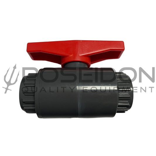 1/2 inch FLUI-PRO PVC Compact Ball Valve Gray Threaded