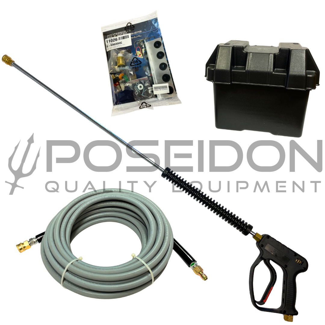 8.0 GPM 3500PSI Pressure Washer Electric Start Bandit Skid | Honda GX690 Belt Drive