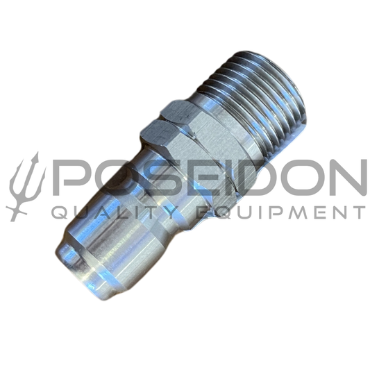 Quick Connect Plug 3/8" MNPT Stainless Steel